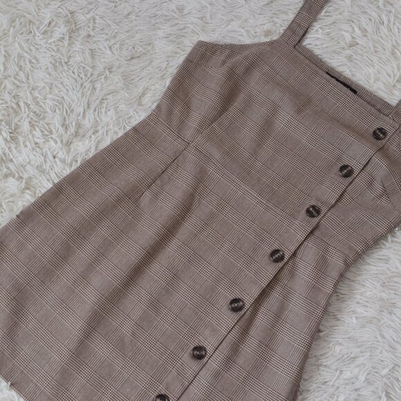 Mixed Threads Brown Plaid Romper Dress Size L - Picture 10 of 12
